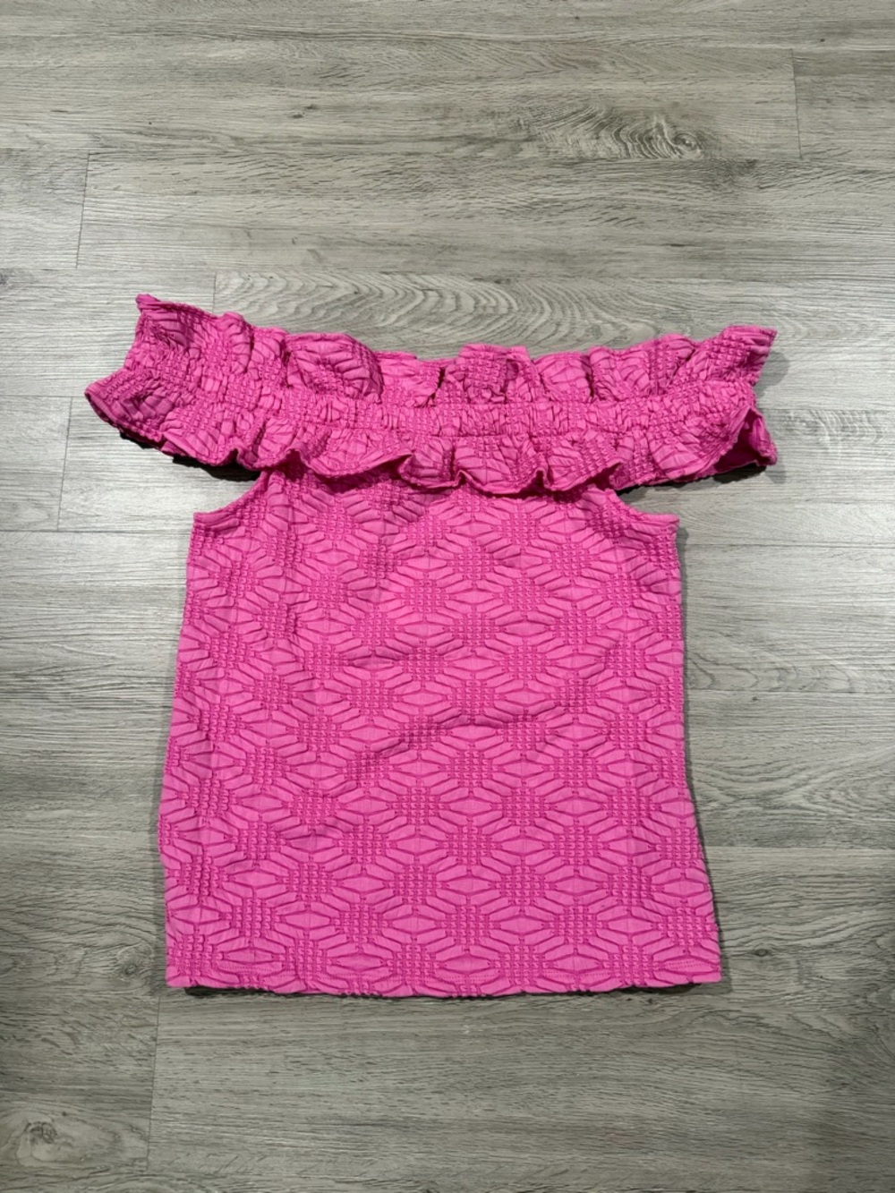 Maeve Off-The-Shoulder Ruffle Top Pink
